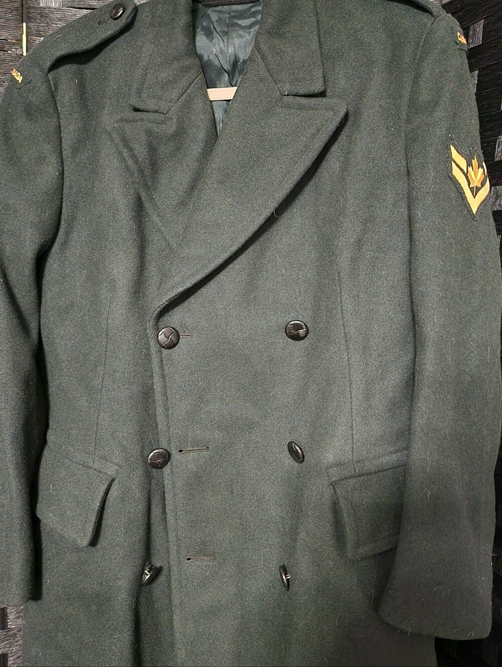 Vintage 1969 Canadian Forces Heavy Wool Overcoat Josef Freed Military Greatcoat